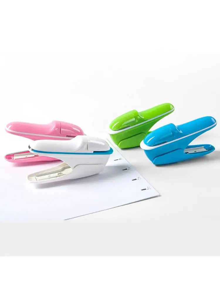 

No Staples Nail Free Stapler Mini Cute Paper Book Binding Stapling Machine Stapleless Staplers Stationery