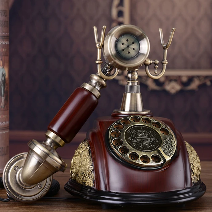 Винтажный Европейский беспроводной телефон поворотная пластина поворотный