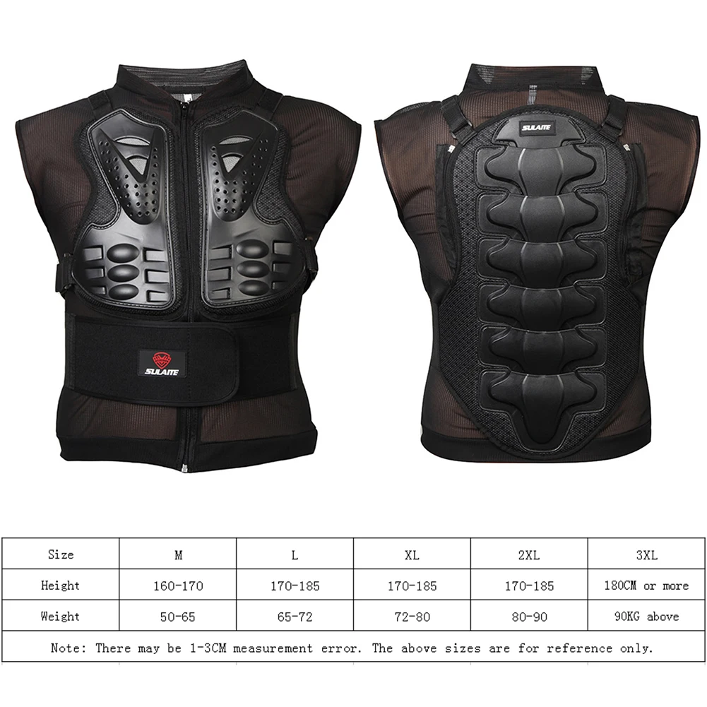 

Motorcycle Sleeveless Armors Motocross Riding Protector Off-road Riding Armor Vest Jacket Back Guard For Men M L XL 2XL
