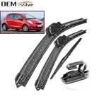 Front Rear Window Windshield Windscreen Wiper Blades For Toyota Yaris MK2 French Built 2011 2010 2009 2008 2007 2006 2005