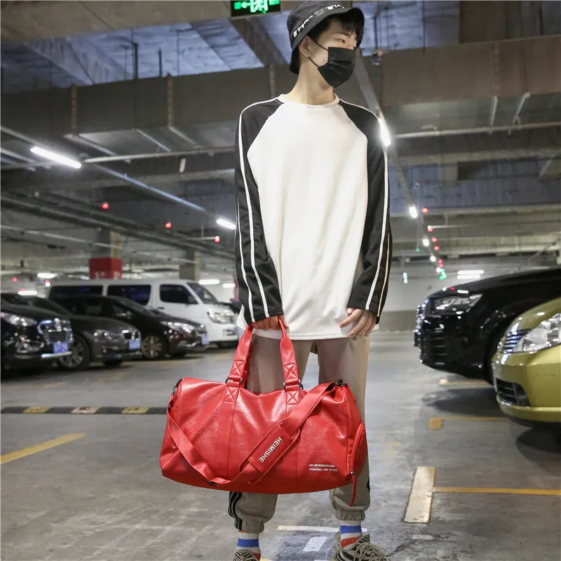 Спортивная сумка для женщин и мужчин тренажерного зала фитнеса кожаная обувь