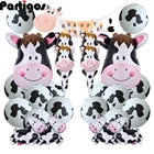 Набор воздушных шаров для вечевечерние НКИ на ферме 22 шт., баннер на день рождения с коровой, воздушные шары с темативечерние животных, праздничные мячи для будущей мамы, шары на день рождения