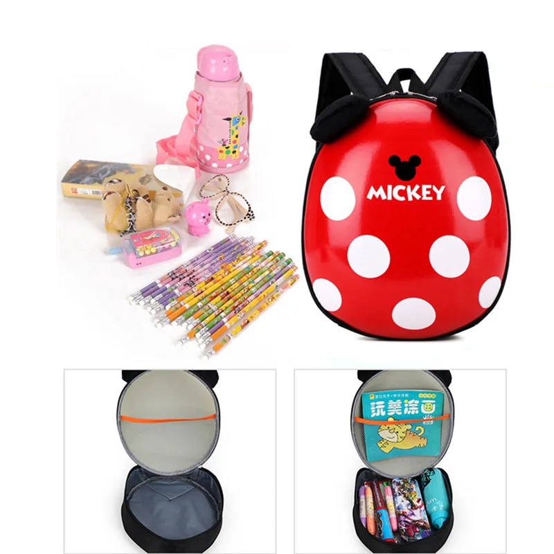 

Disney Mickey Mouse Waterproof Children's School Bag Kindergarten Boy Girl Baby Kid Backpack Minnie Cute Plush Cartoon Backpack