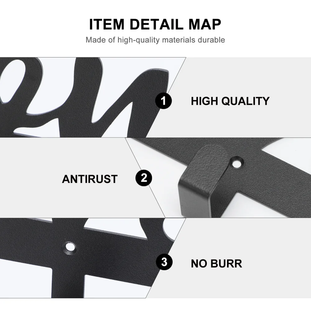 

1Pc Bathroom Storage Hook Towel Hanging Hook Household Furniture (Black)