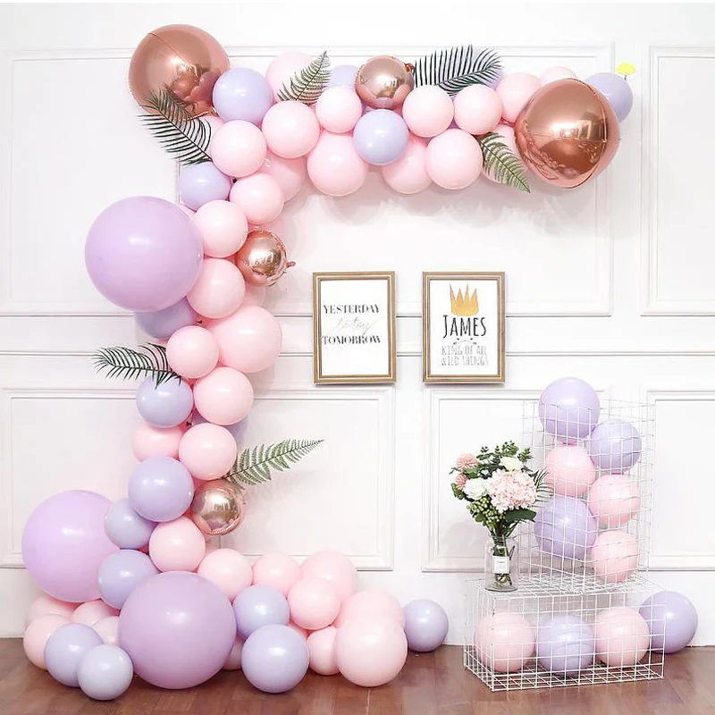 114 шт DIY Розовый Золотой гелиевый Воздушный Шар Комплект гирлянды цепочка Арка