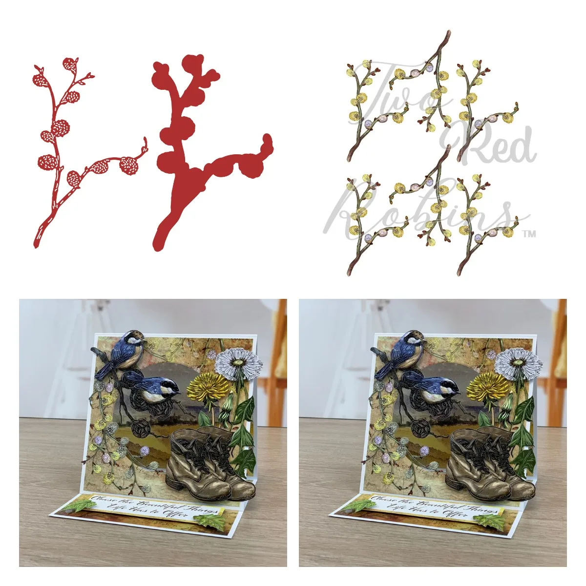 

Branches and flowers Metal Cutting Dies Scrapbook Diary Decoration Stencil Embossing Template DIY Greeting Card Handmade 2021