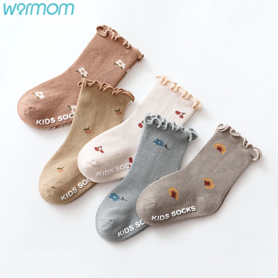 

Warmom New Fashion Baby Socks Girls Socks Comfort Cotton Newborn Socks Kids Boy For 0-5 Years Baby Clothes Accessories