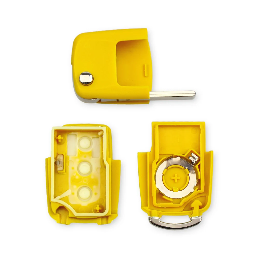 Складной чехол KEYYOU для автомобильного ключа флип-чехол с 3 кнопками Volkswagen VW Jetta Golf