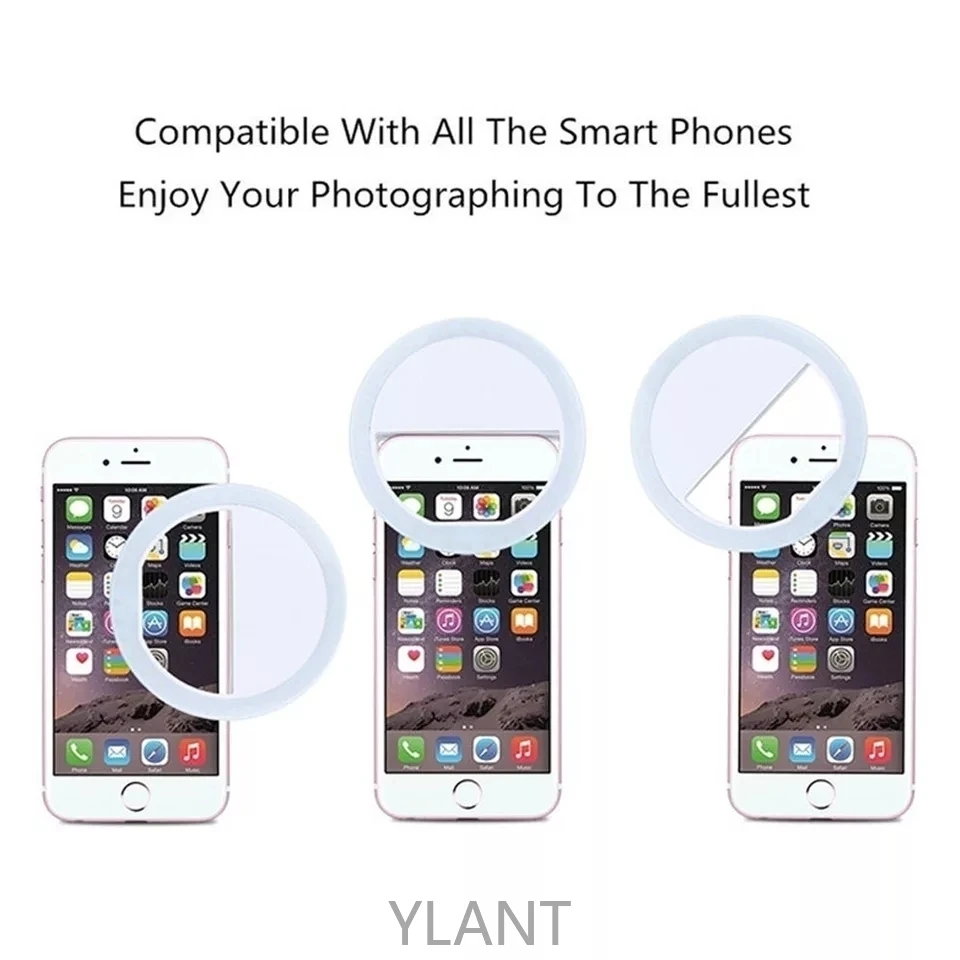 new selfie ring mobile phone clip lens light lamp swt led bulbs emergency dry battery for photo camera well smartphone beauty free global shipping