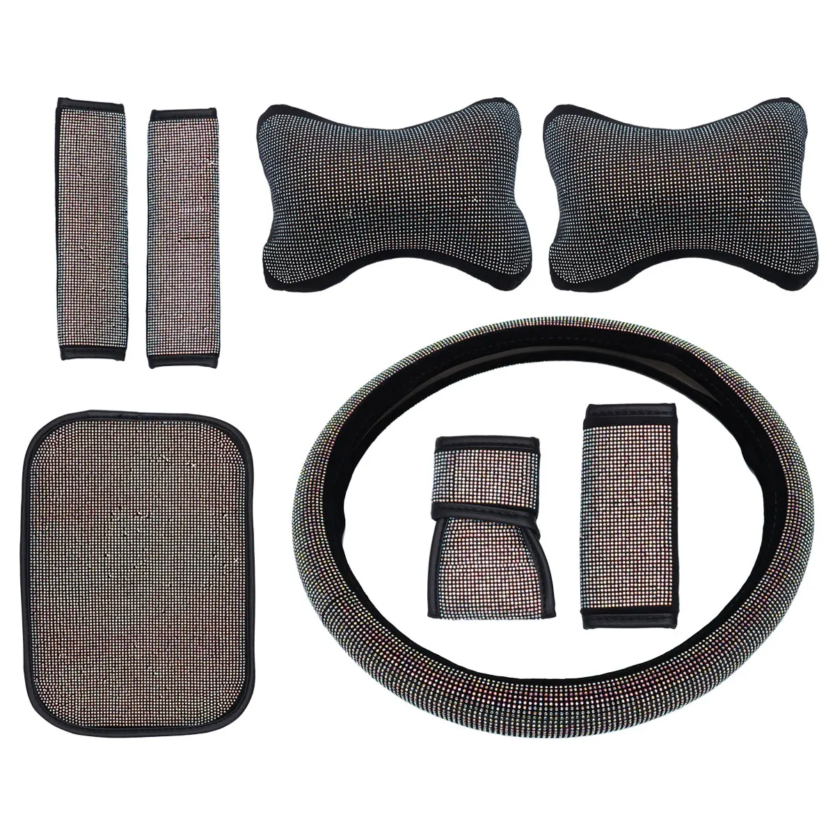 8 шт. Набор чехлов для салона автомобиля Стразы защитный чехол на руль