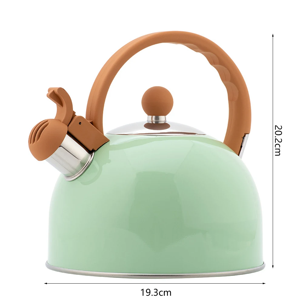 

2.5L Kettle Stainless Steel Teapots Green Whistle Heat-Resistant Explosion-Proof Boiled Tea Pot Coffee Tea With Kitchen Tools