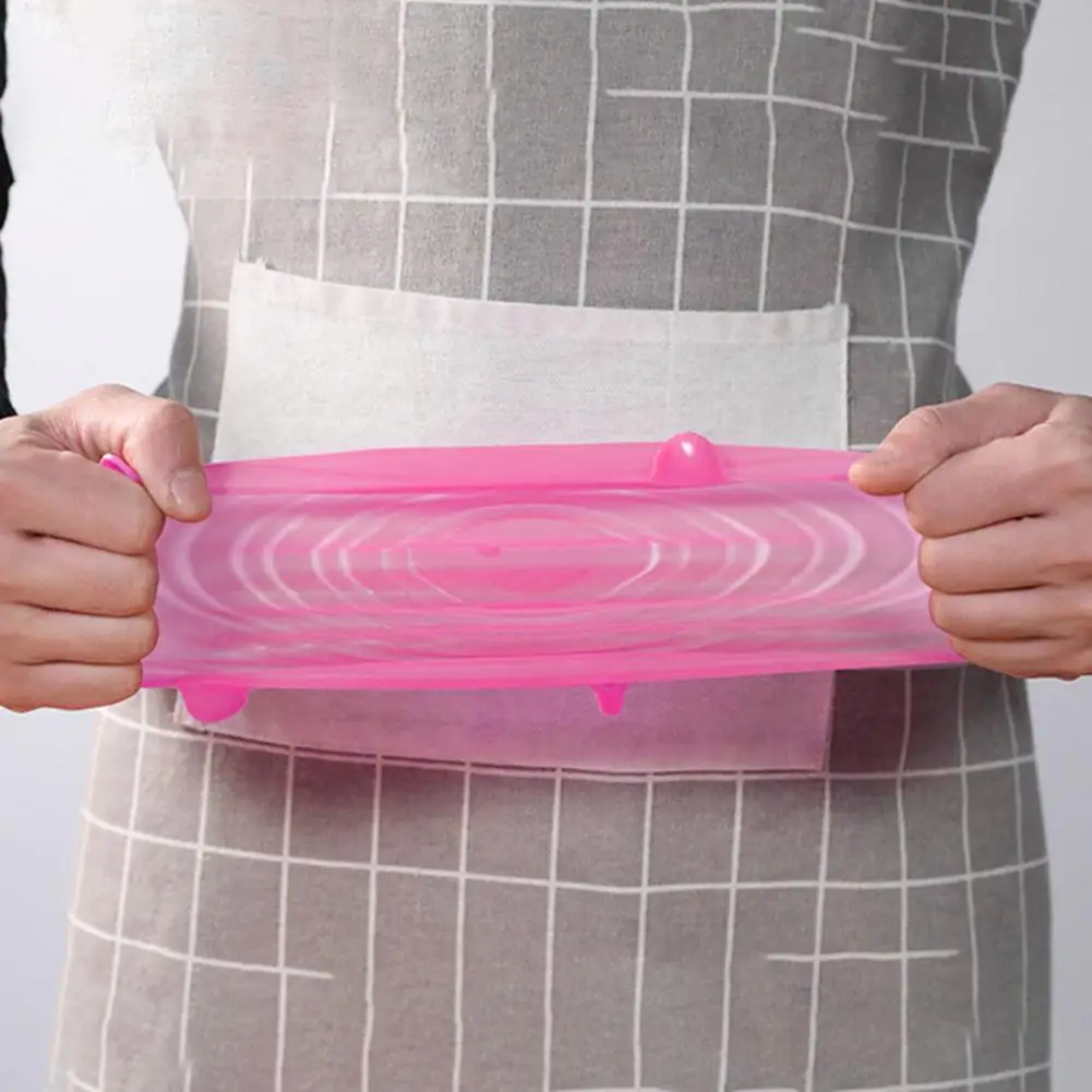 

6PCS Silicone Cover Stretch Lids Reusable Airtight Food Wrap Covers Keeping Fresh Seal Bowl Stretchy Wrap Cover Kitchen Cookware