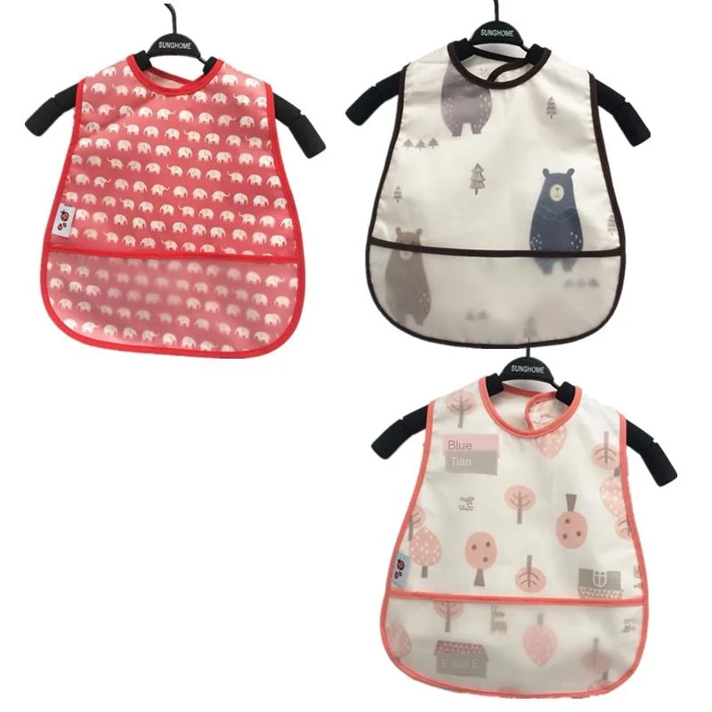 Одежда для еды одежда детей водонепроницаемый нагрудник салфетка мультяшный