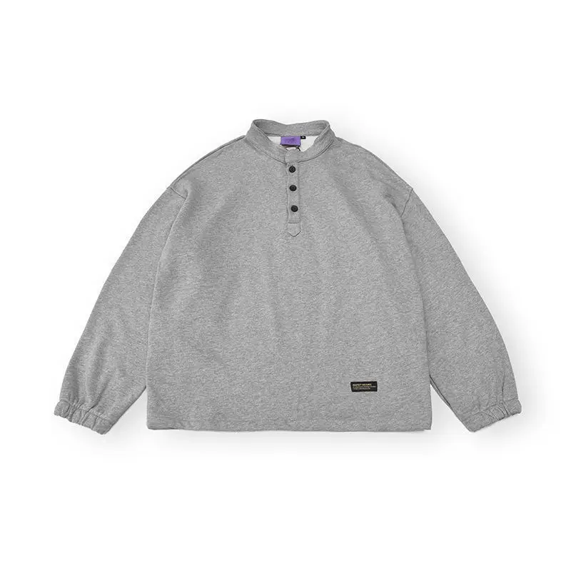 

Spring and autumn 2021 department solid color vertical collar button-downguard clothing men's loose trend of casual jacket top