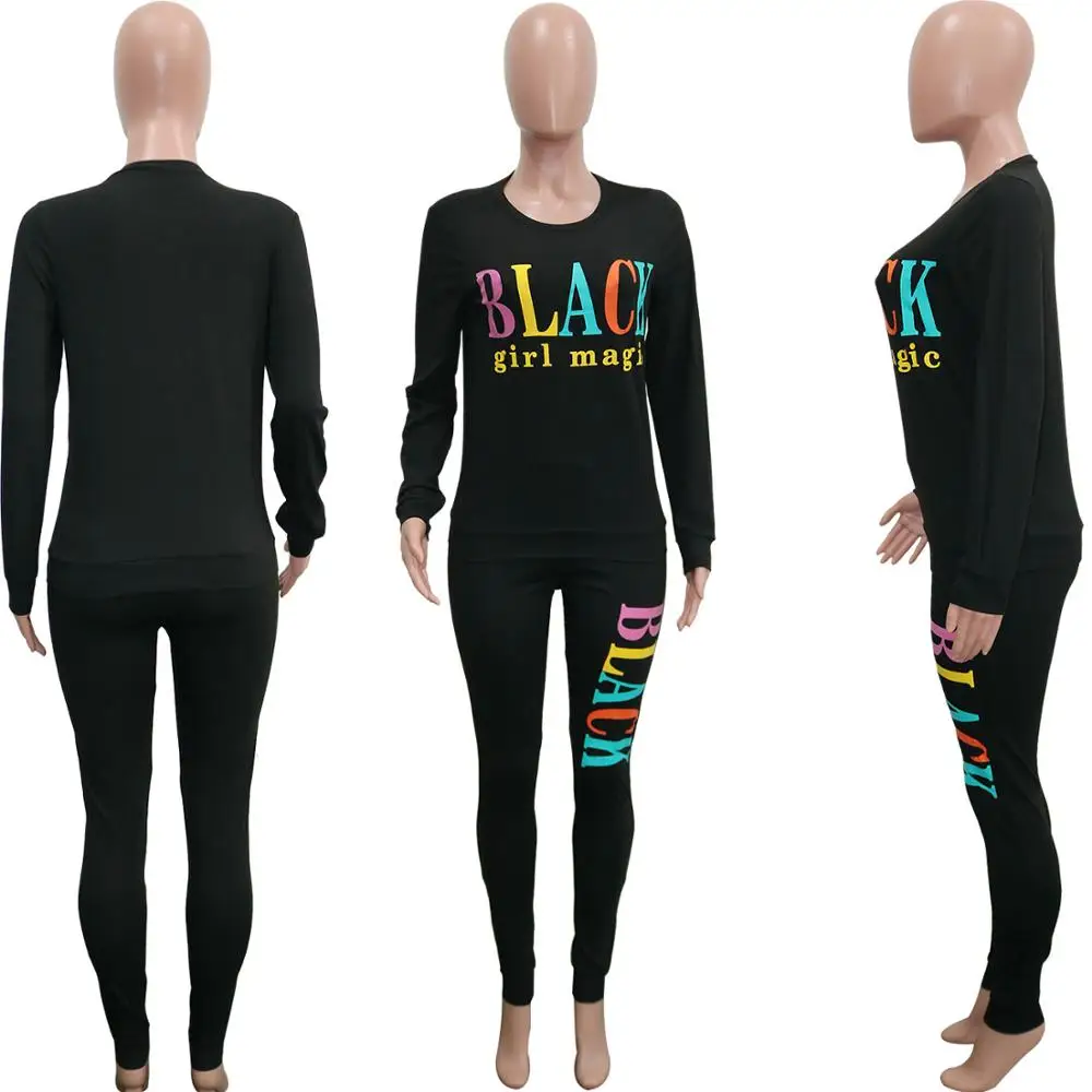 

2 Piece Pants Sets Women Letter Womens Set Women Two Piece Outfits Casual Autumn Woman Clothing Matching Set Sets Womens Outfits