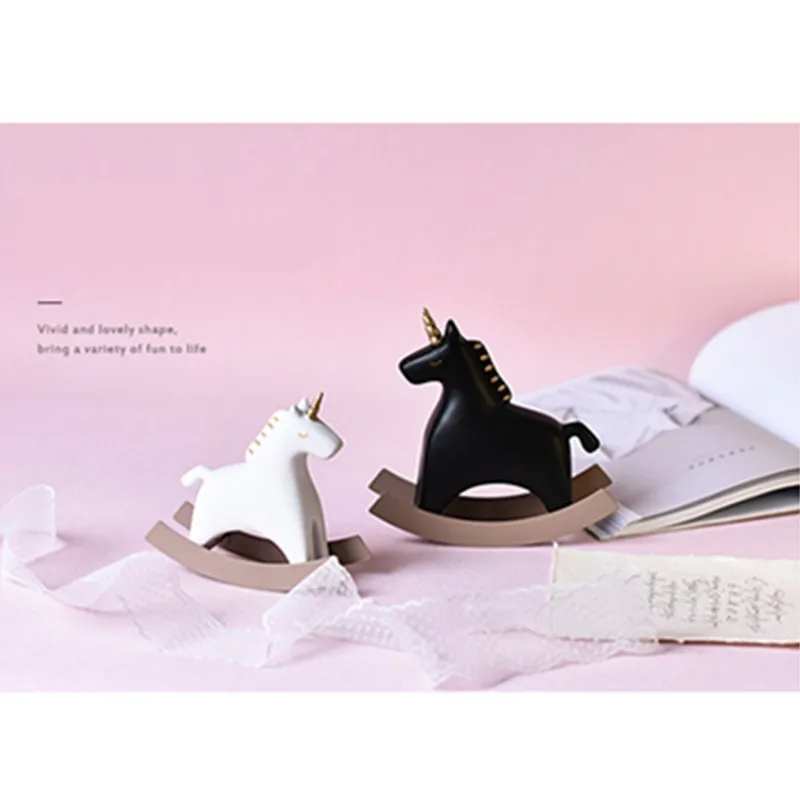 

Nordic Wind Unicorn Rocking Horse Decoration Children's Room Study Living Room Decoration Birthday Gift Decoration A518