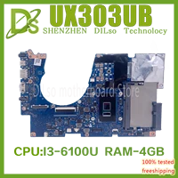 kefu ux303ua motherboard for asus ux303ub ux303u ux303ua laptop motherboard original notebook 4g ram i7 6500u cpu 100 test