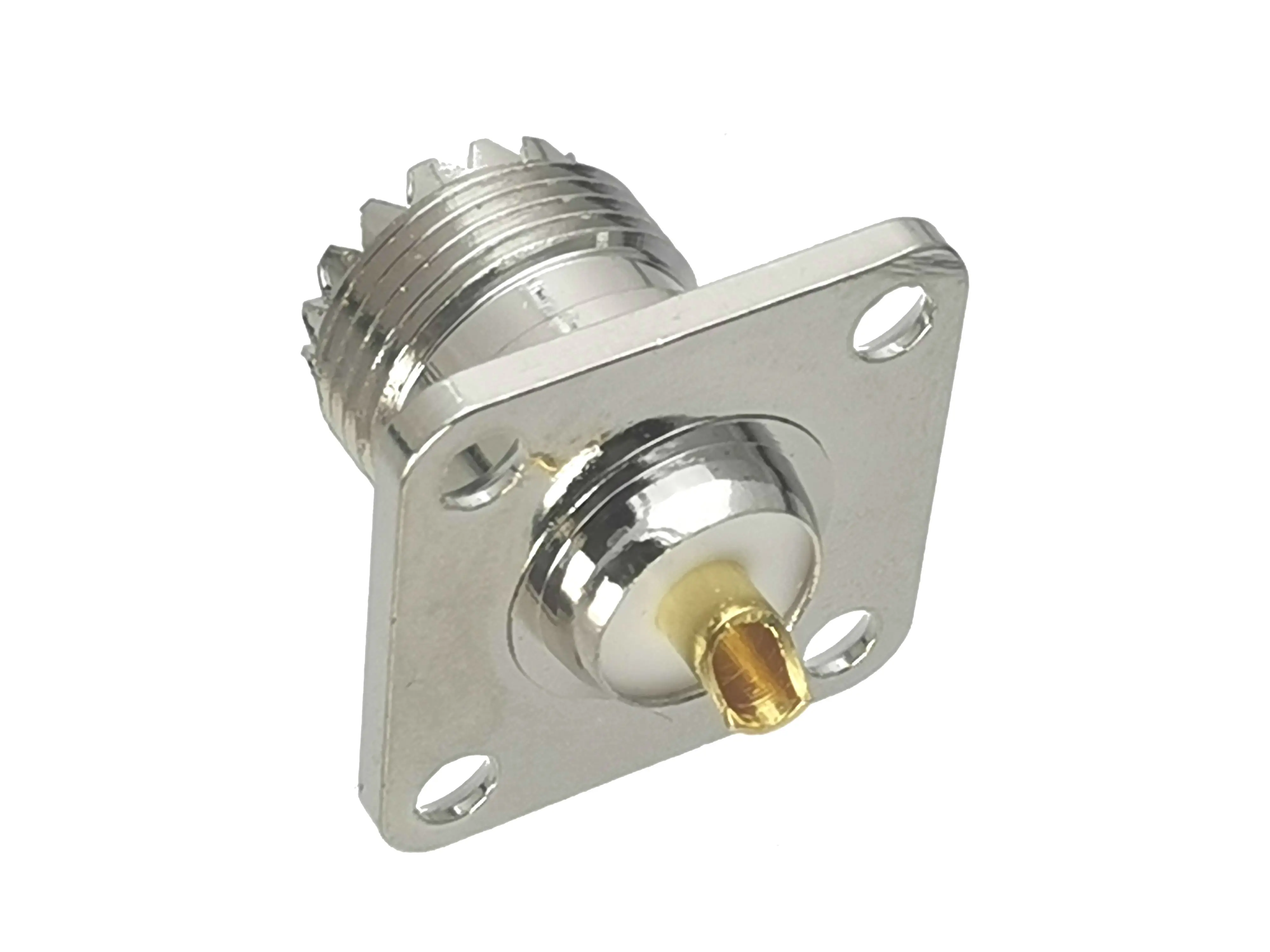 10Pcs Connector UHF SO239 Female Jack 4-holes Flange Solder for Panel Mount RF Coaxial Adapter | Обустройство дома