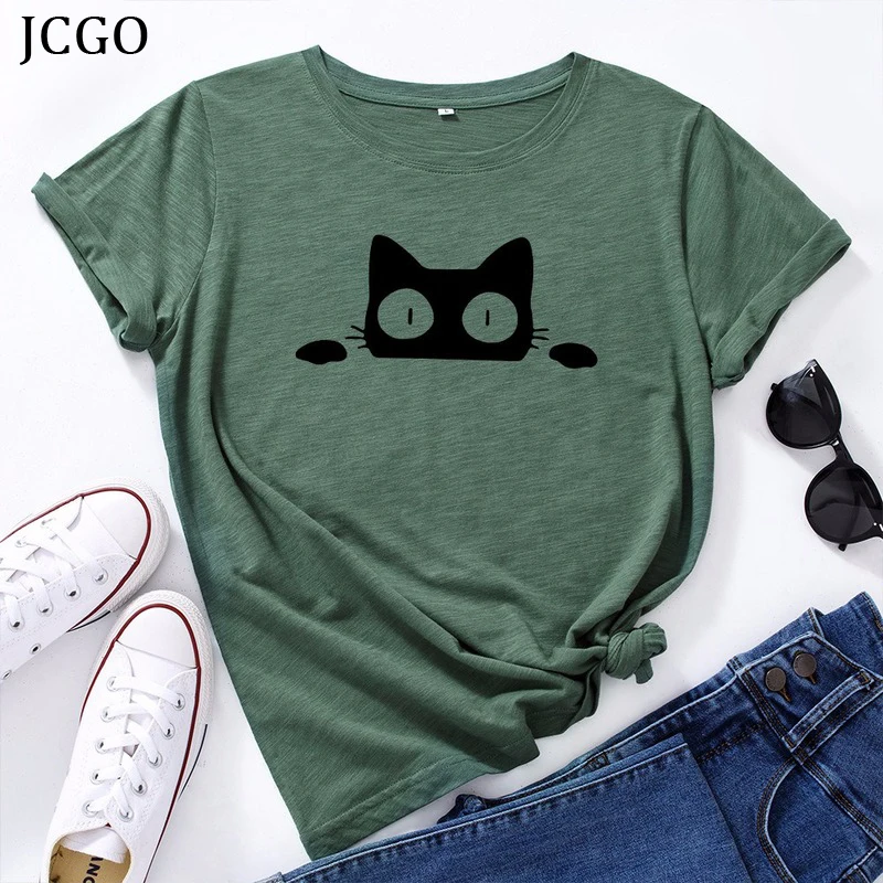 Футболка женская летняя хлопковая с коротким рукавом и круглым вырезом|Футболки|