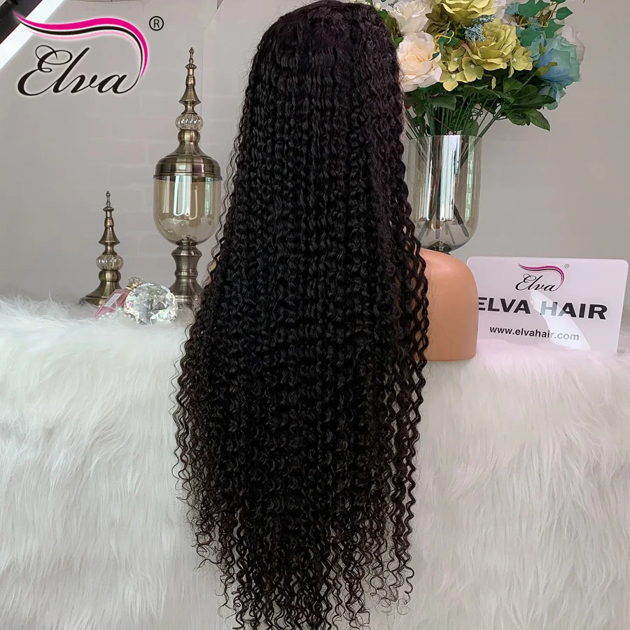 32 ''кружевные передние человеческие волосы парики для черных женщин кудрявые