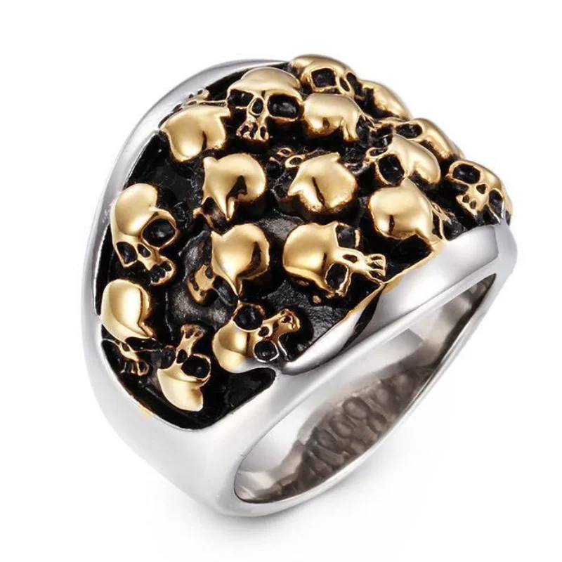 

Men's Ring Personality Trend Punk Style Stainless Steel Skull Ring Ghost Head Ring