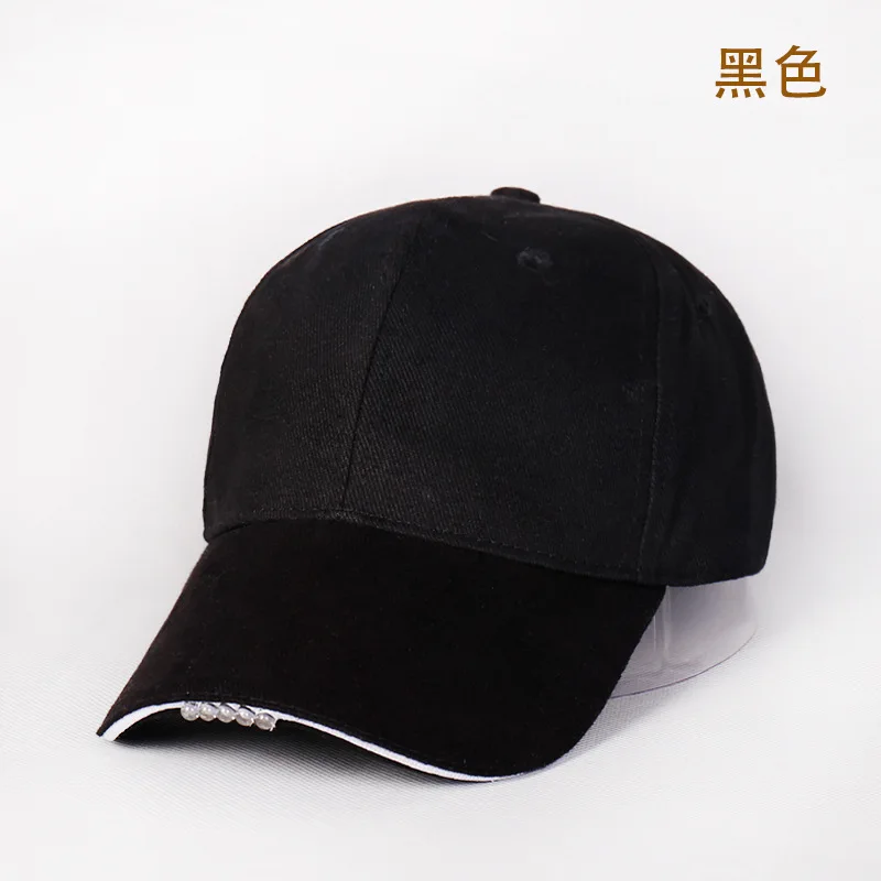 Черный Unisex 5 LED Headlamp Cap Battery Powered Hat With LED Head Light Flashlight Head Lamp Lantern For Fishing Jogging Baseball Cap - Цвет: Черный