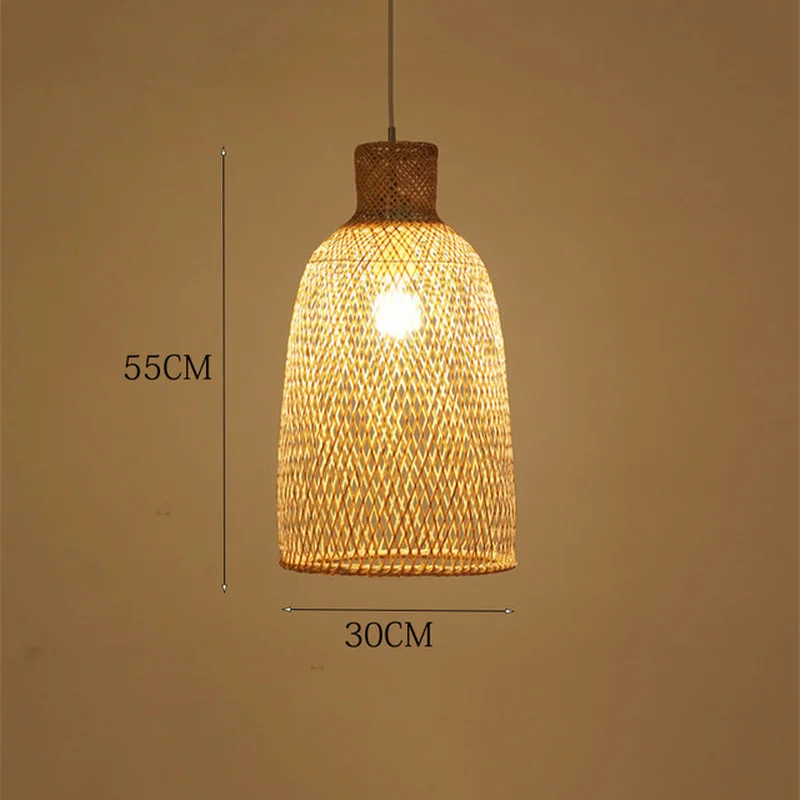 Скандинавские подвесные светильники из бамбука деревянные плетеные китайские
