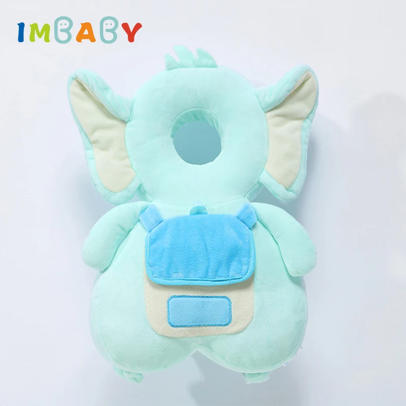 IMBABY Baby Head Protection Pad Lion Elephant shape Toddler Headrest Pollow Baby Neck Child Cute Nursing Drop Resistance Cushion