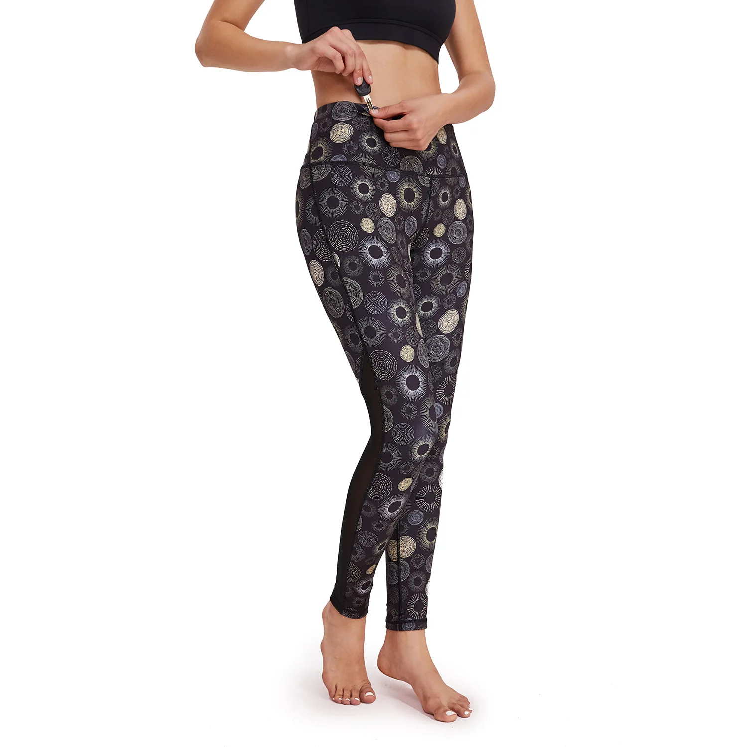 

High Waist Yoga Pants Ladies Printed Sports Workout Suit Leggings High Stretch Pants