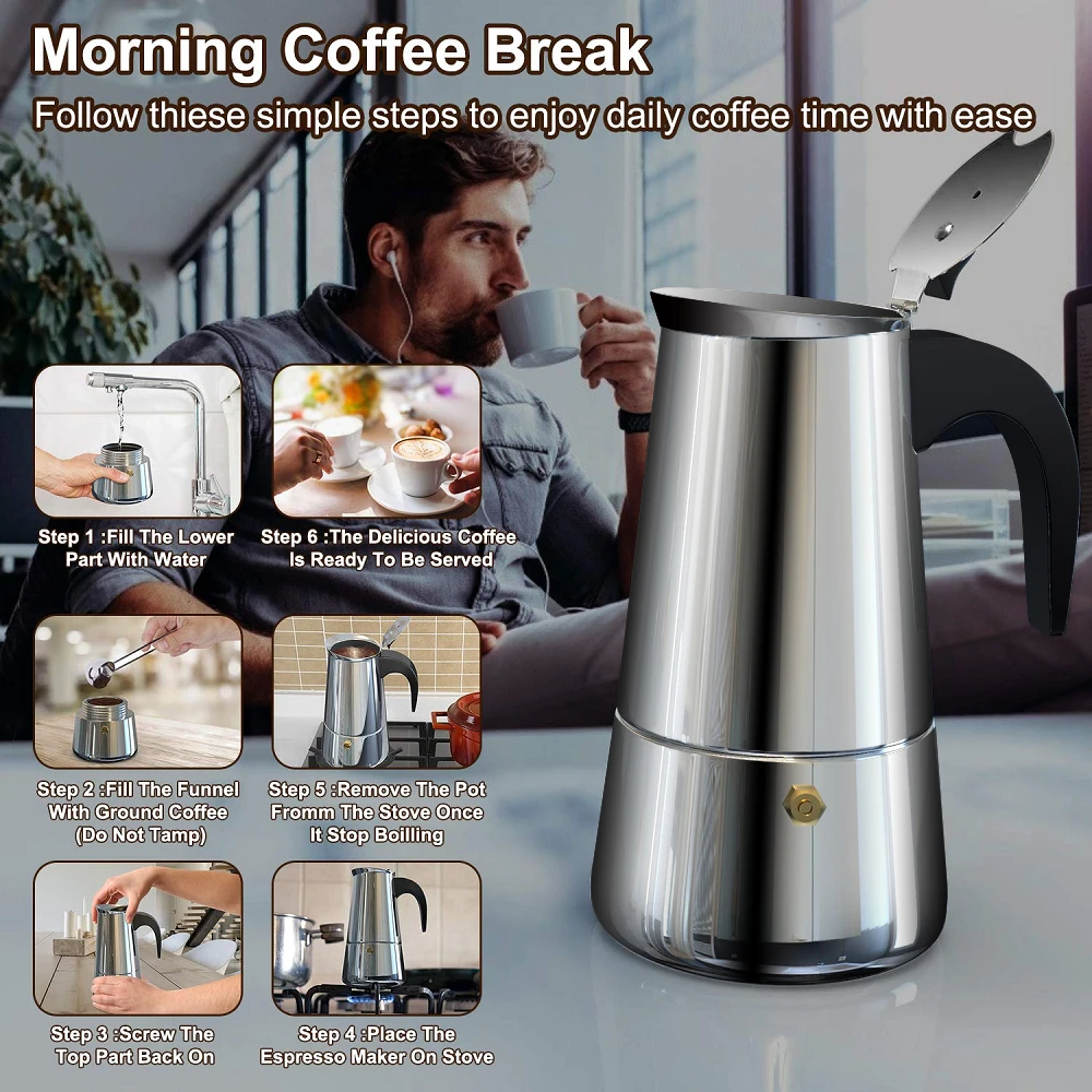 Кофейник Moka кофейник для эспрессо латте Перколятор Кофеварка горшок итальянская