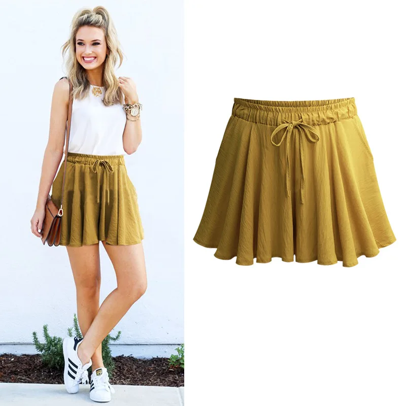 

Shorts Womens Summer High Waist 2021 Plus Size Casual Short Bottoms Solid Color Pantalones Cortos De Moda Ladies Clothes Thin