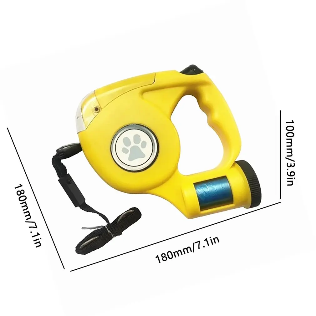 

Leash For Pet Dogs Rope With Lights And Garbage Bags Dog Walker Automatic Retractable Tractor Pet Supplies