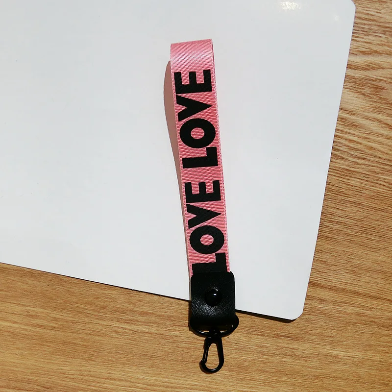 

40pcs Love Phone Straps Fashion Letter Neck Lanyards for Mobile Phone Accessories Colorful Wristband Lanyards for Card Keychain