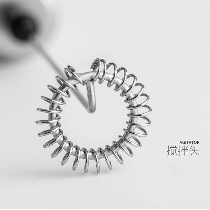 Электрический ручной Пенообразователь для кофе капучино с двойной пружиной из