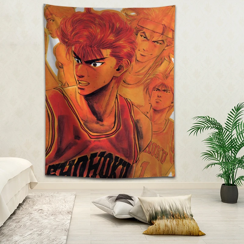 

Hot Sale Custom Anime Slam Dunk Printed Tapestry Background Decorative Tapestry Various Sizes Wall Hanging Decor
