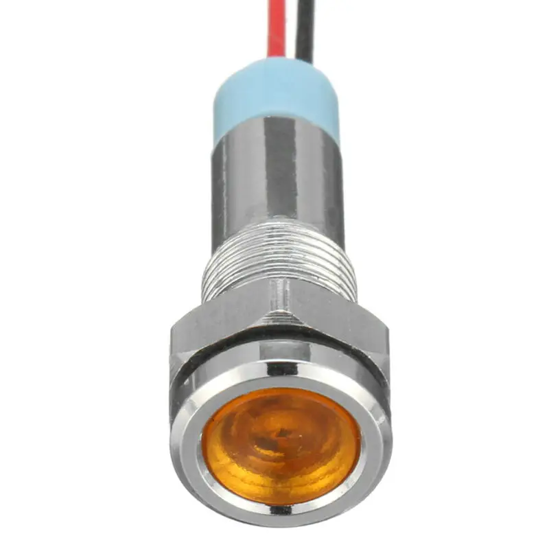 5 штук 12V 6 мм светодиодный тире пилот Панель индикатор Предупреждение светильник