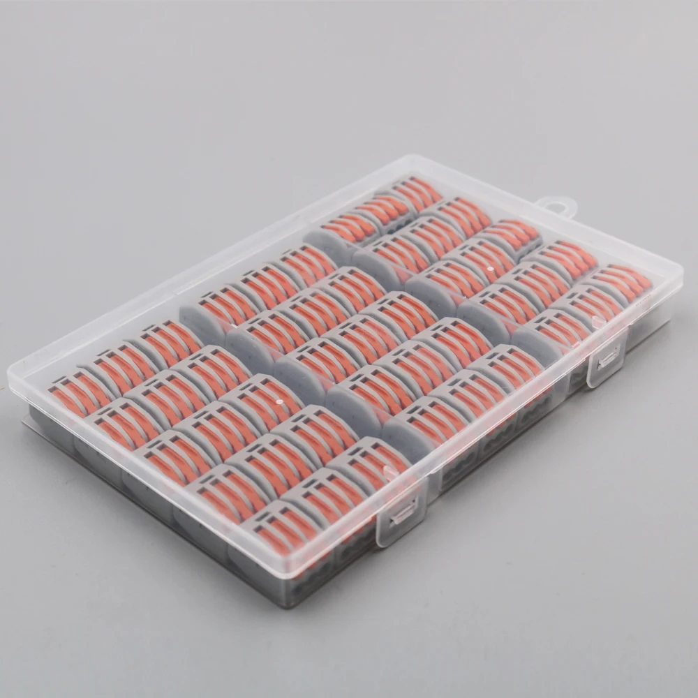 Box Packing 45pcs PT-213 PT213 3 pin pole mini fast wire Connectors Universal Compact Wiring push-in Terminal Block | Обустройство