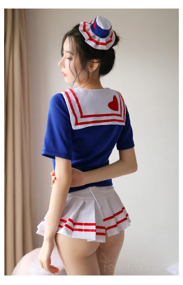 

Women Sexy Cosplay Lingerie Student Uniform Sailor Uniform Set Ladies Sexy Costume Babydoll Women Cute Uniform Temptation Suit