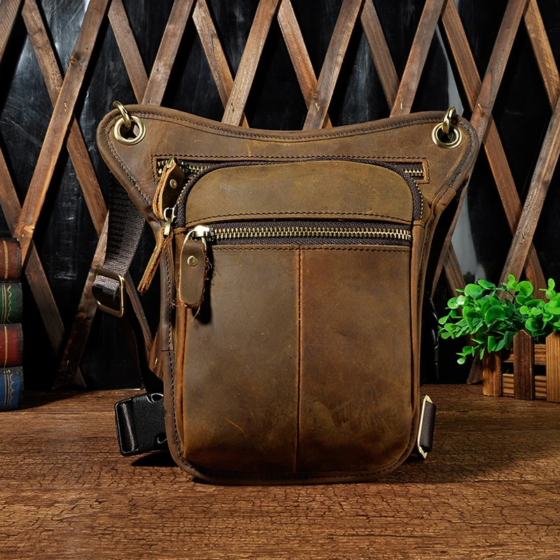Поясная Сумка из натуральной воловьей кожи для мужчин забавные дорожные сумочки