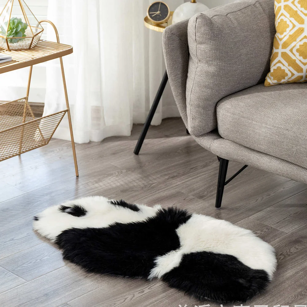 

Keli Animal Shape Carptets,For Living Bed Home Room Floor Door Mat Decor Imitation Leather Fashion Area Panda Rugs