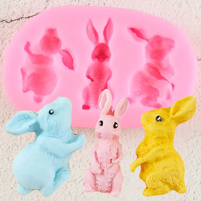 Пасхальный кролик силиконовые формы Anmials кекс Topper инструменты для украшения