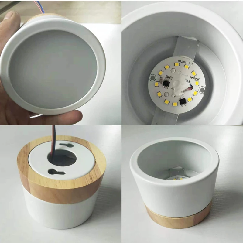 Дерево 5 w светодиодный светильник потолочный деревянный пятно света светильники