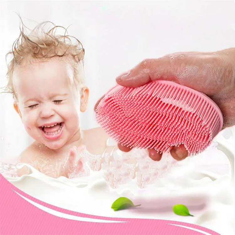 

Colorful Silicone Bath Brush Mini Shower Brush Body Scrubber Bath & Shower Loofah Brush Gentle Scrub Skin Exfoliation Women Men