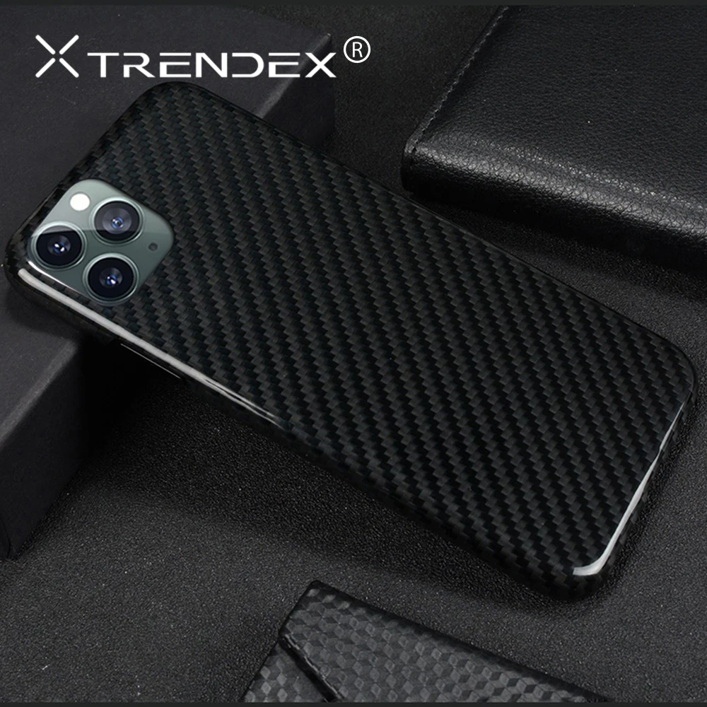 Чехол из 100% натурального углеродного волокна для iPhone 12 11 Pro Max XS матовый глянцевый
