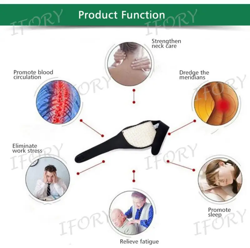 1 шт. пояс для шеи забота о здоровье поддержка массажер турмалин