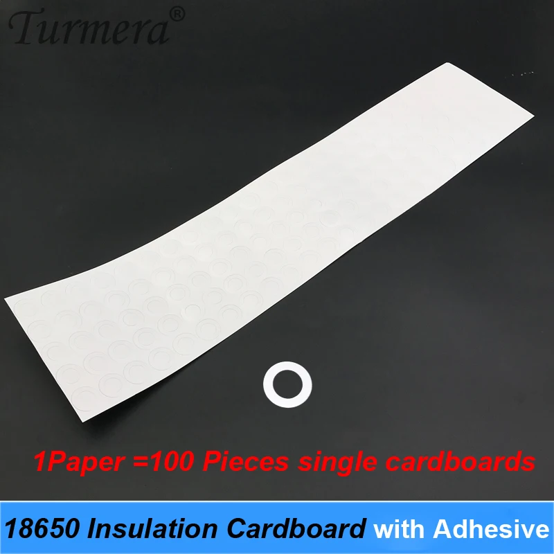 Turmera 100 шт. 70 1S 18650 изоляционный картон с клеем для аккумуляторной батареи клей