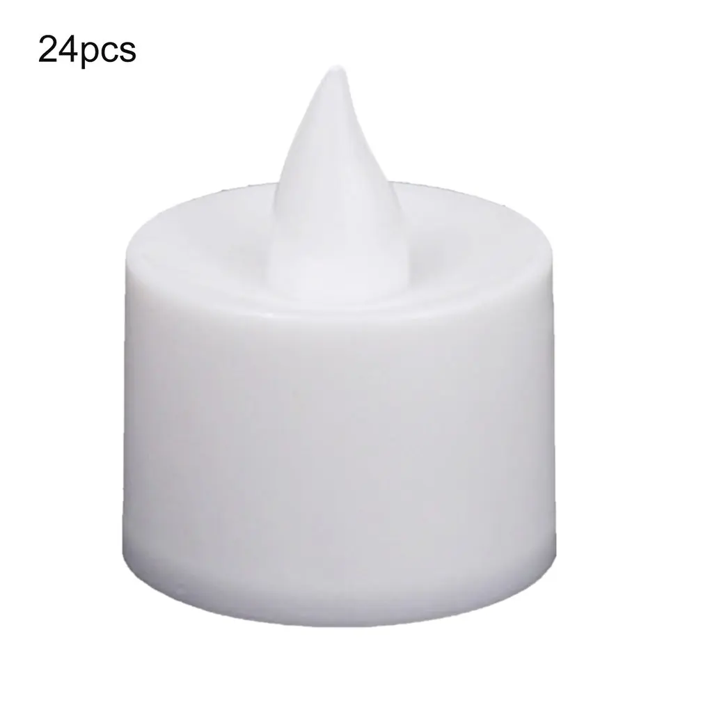 

24PCS Creative Flameless LED Tea Light Tea Candles Wedding Light Romantic Candles Battery Operated Light For Party Decoration