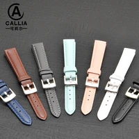 apply to fiyta womens calfskin genuine leather watchband la8262 la802008 substitute watch strap soft material 14mm 20mm