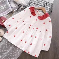 kids clothing girls shirts spring autumn strawberry long sleeved shirt fall clothes for toddler girls korean baby clothes