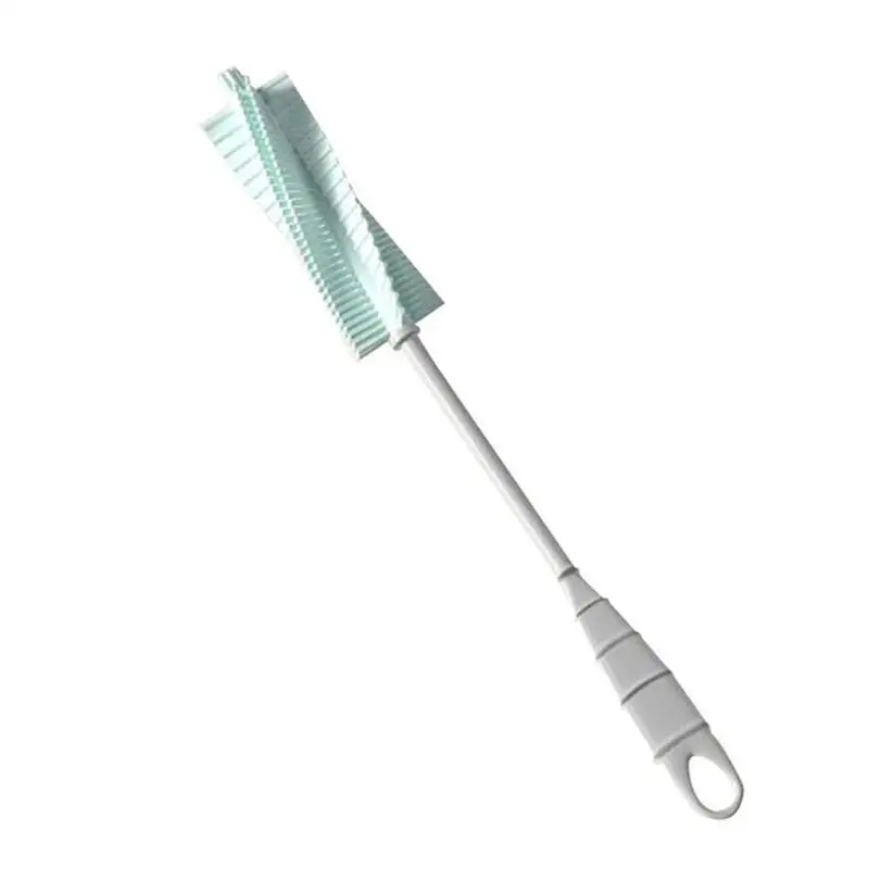 

New Household Silicone Baby Bottle Brush Kitchen Multicolor Handle Kitchen Brush Brush Cup Sponge Clear Glass Gadgets Long O3Z3